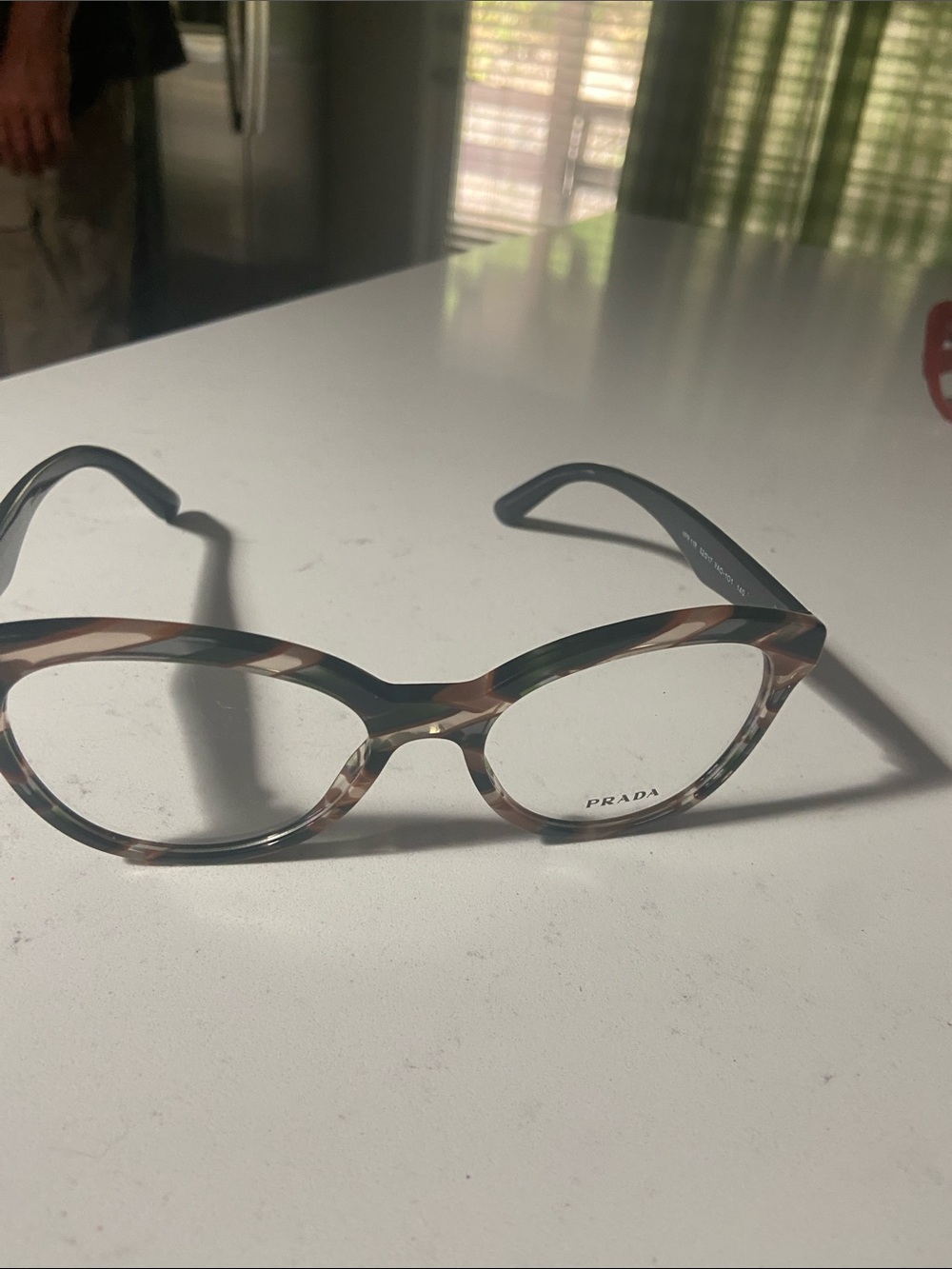 Prada Tortoiseshell Cat-Eye Glasses - Brown & Green  new without tags